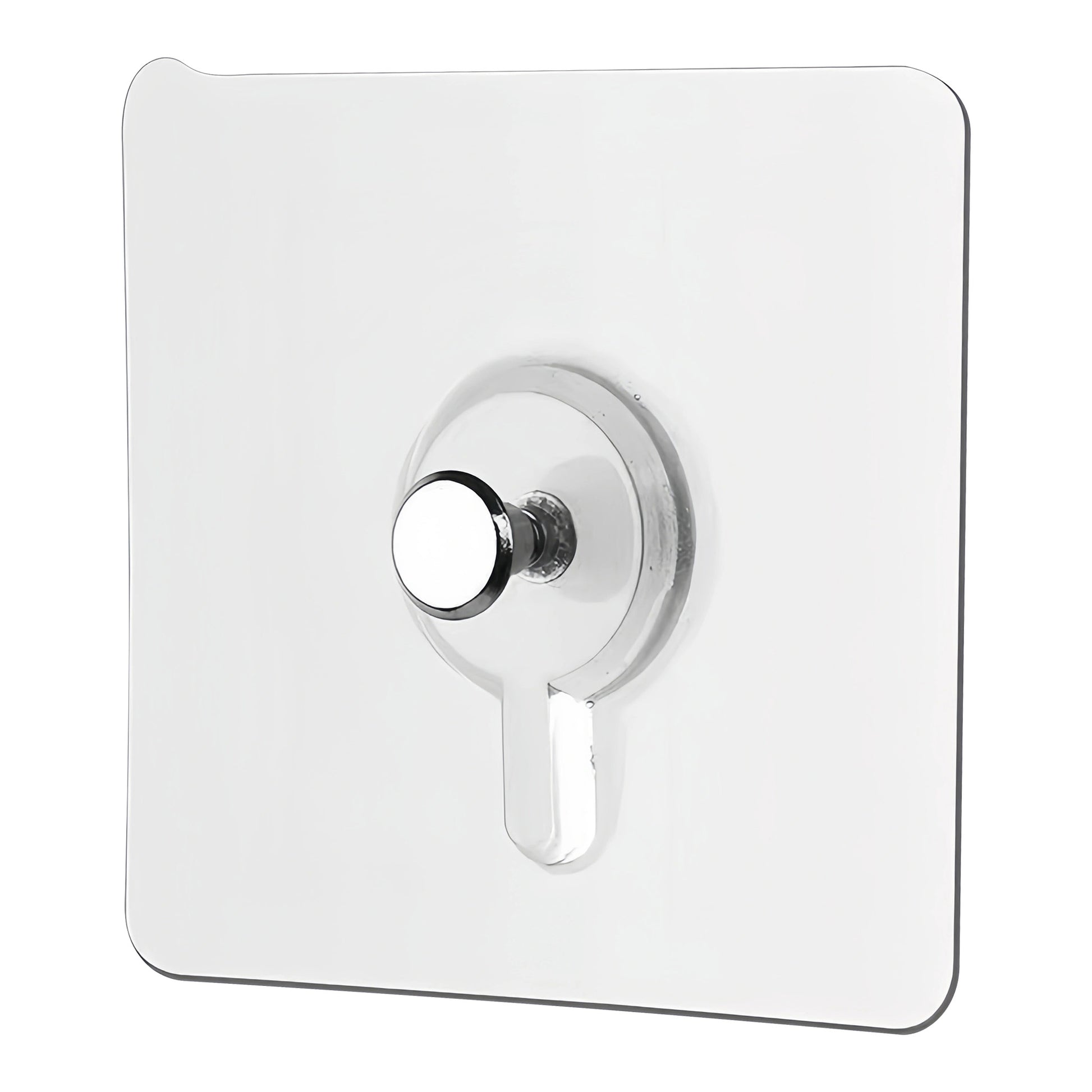 Chrome bathroom fixture on a white background