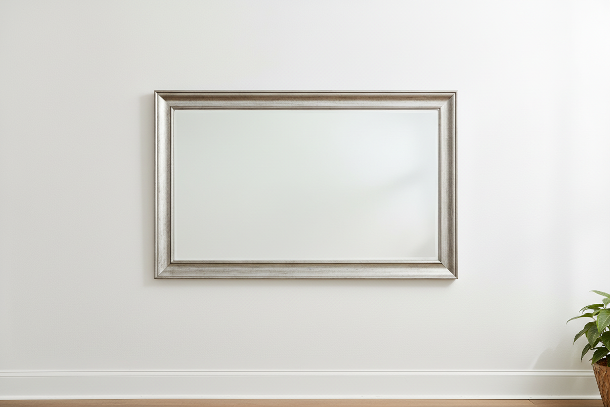 After - Mirror hung on wall